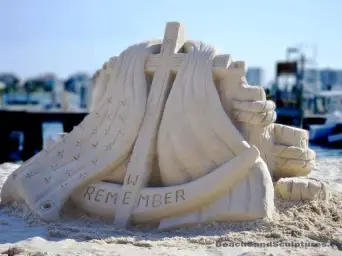 we remember sand sculpture