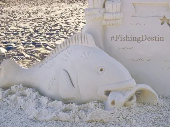 fish made out of sand