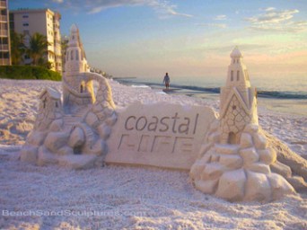 coastal life logo sand sculpture
