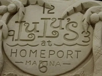 lulus logo sand sculpture