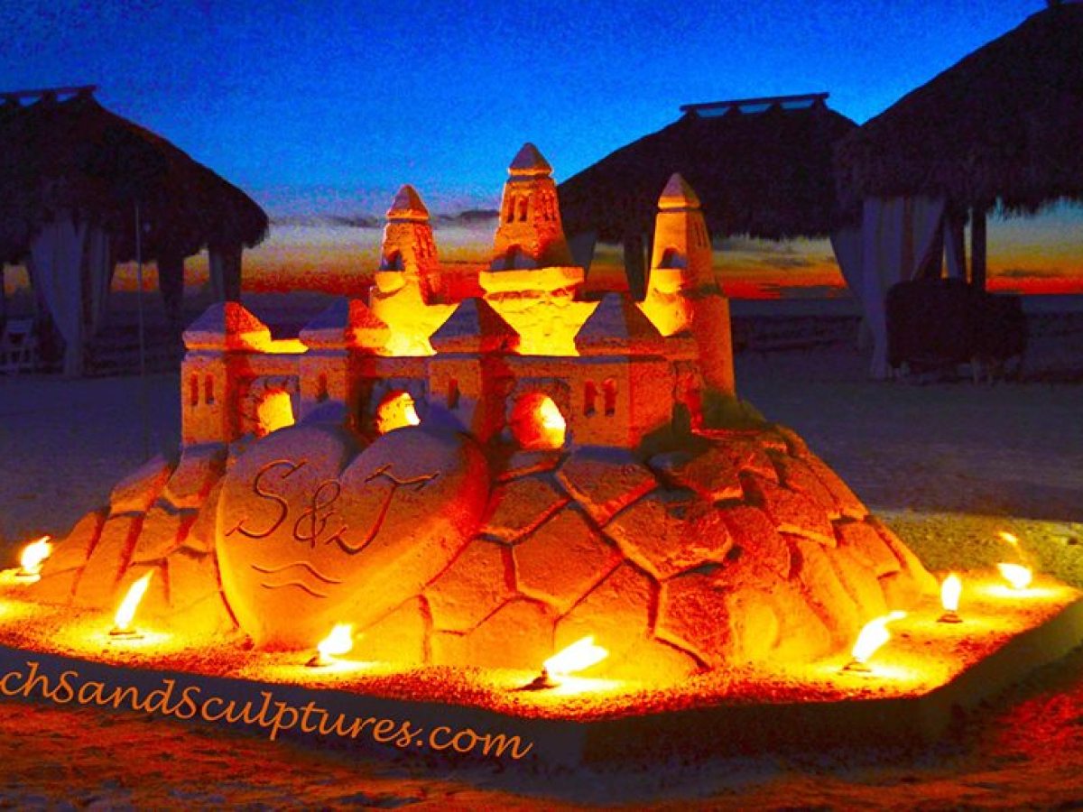 a building on fire at night