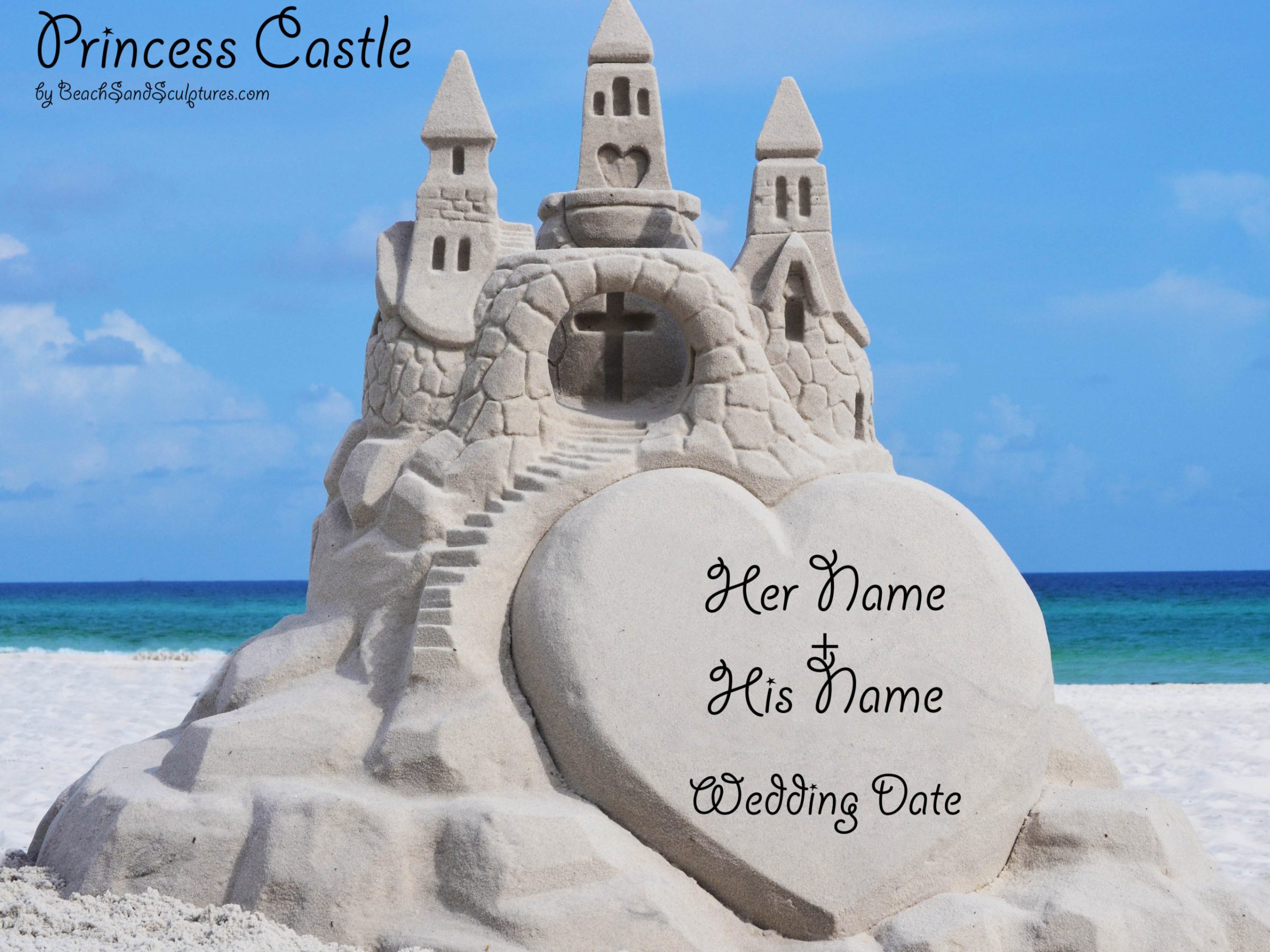 a statue in front of a beach